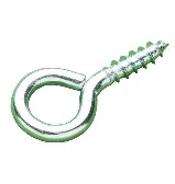 Zinc Plated Folded Screw Eye Pack Size Quantity (10)